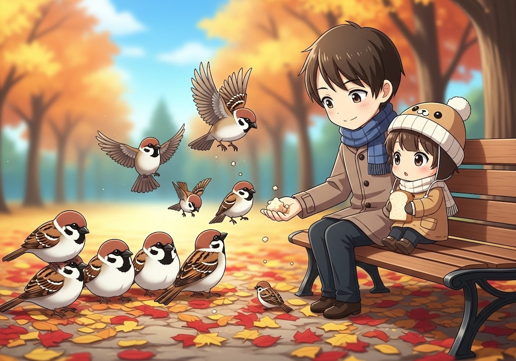 公園の雀と猫雀とその他