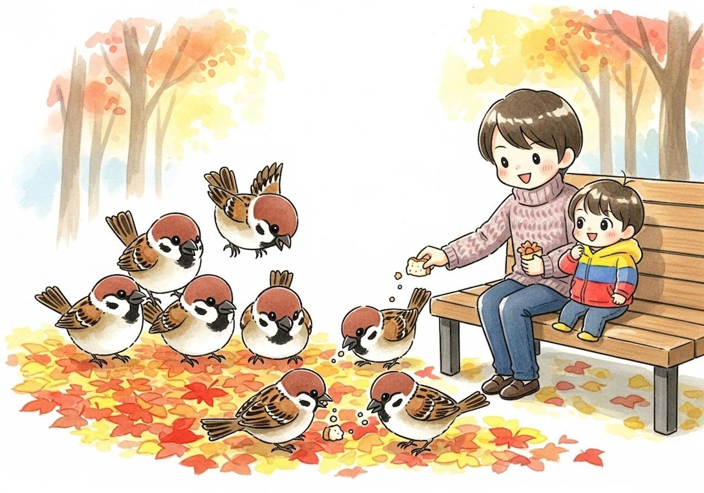 公園の雀と猫雀とその他