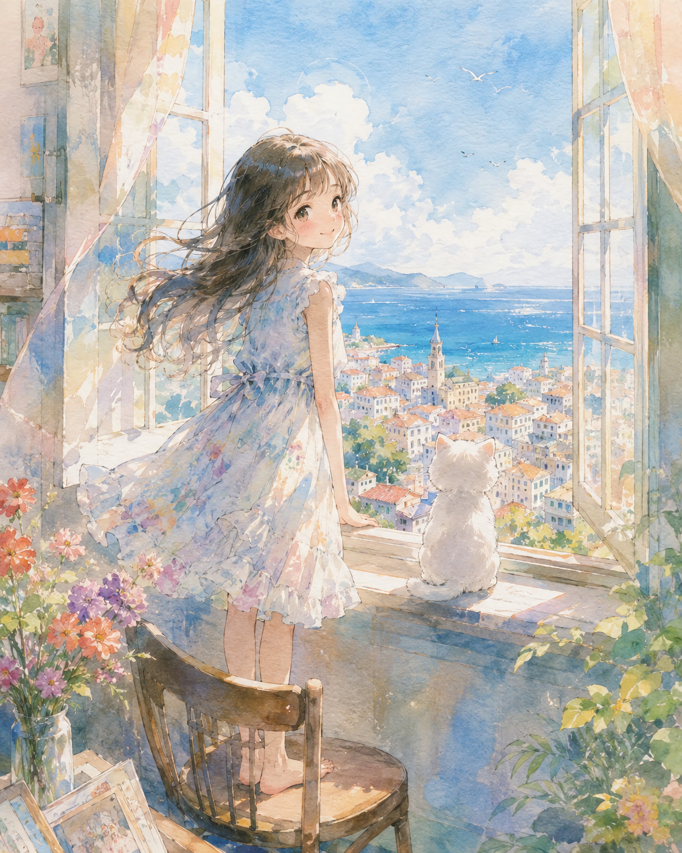窓辺の風と小さなモフモフ