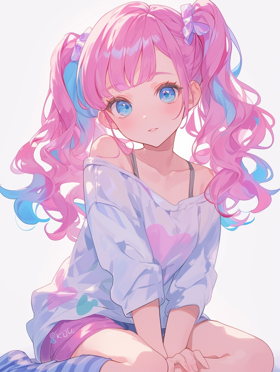 いちごミルクの髪色に