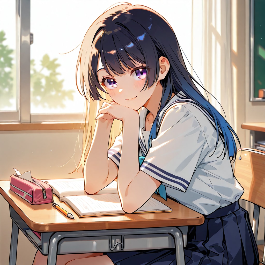 隣の席の娘 | の人気AIイラスト・グラビア
