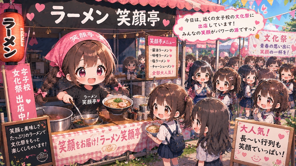 女子校の文化祭に出店１