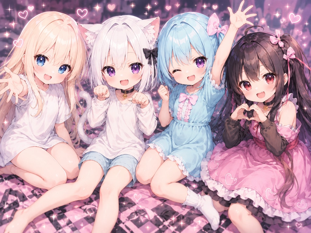 みんなで渋顔！😒 → 🥰😸😆😍