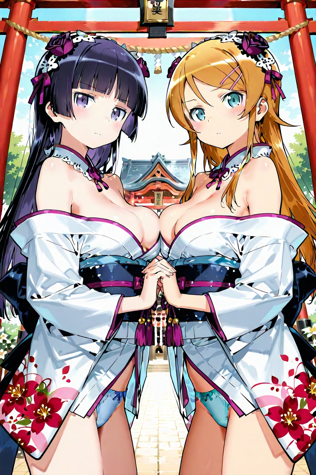 黒猫ときりりんの初詣 ③ 乳合わせ