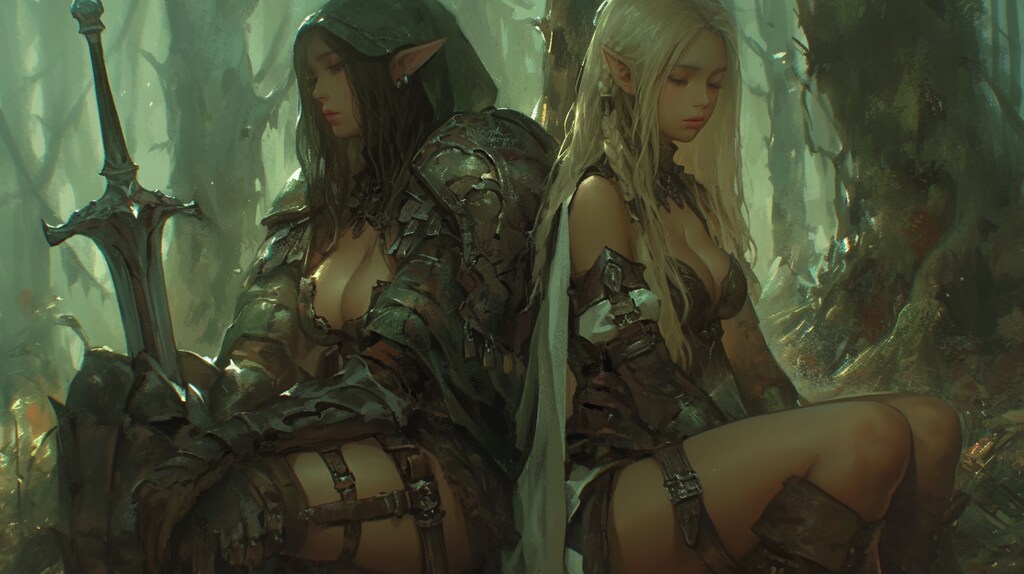 Elf Ranger in deep forest