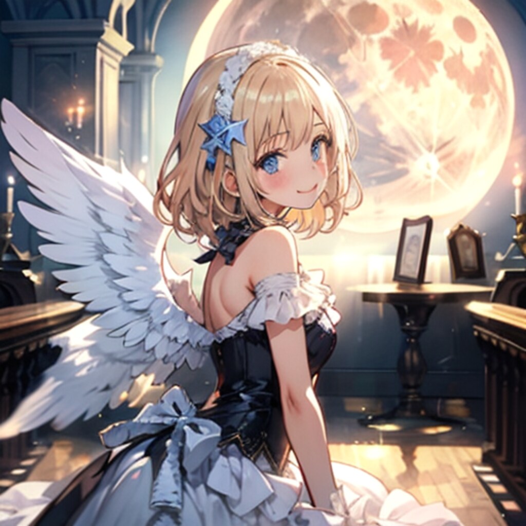 天使と満月250428