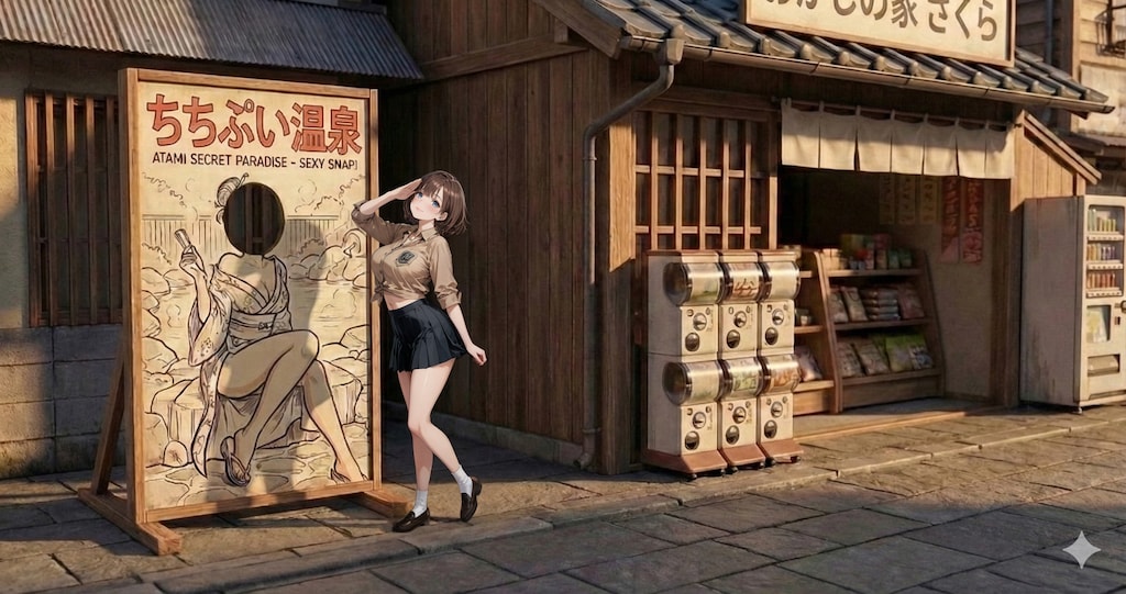 温泉街の駄菓子屋さん