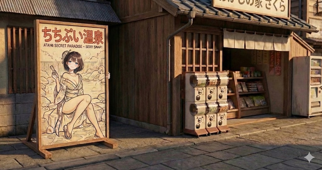 温泉街の駄菓子屋さん