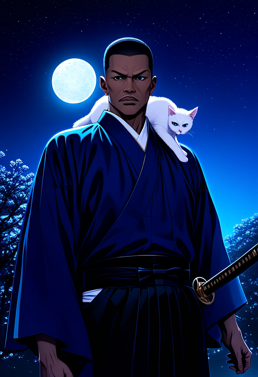 白猫と侍