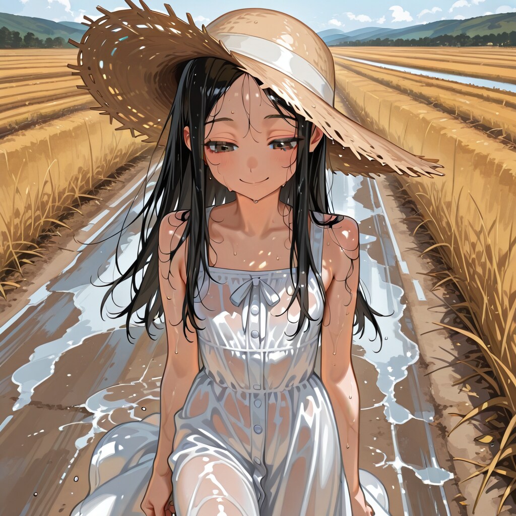 水遊びからの帰り道