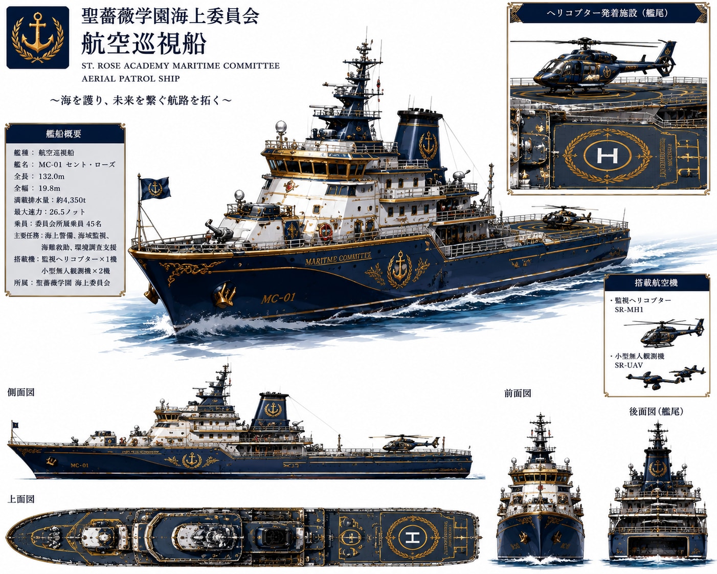聖薔薇学園編〜海上委員会艦艇〜 | の人気AIイラスト・グラビア