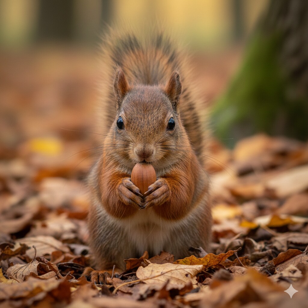ドングリを持つリス | の人気AIイラスト・グラビア