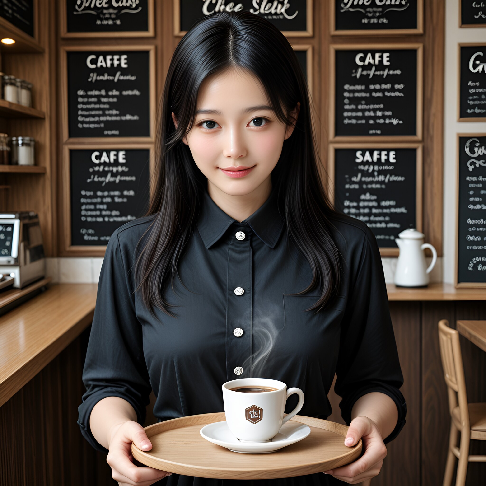 近所のカフェの店員を再現できなかった