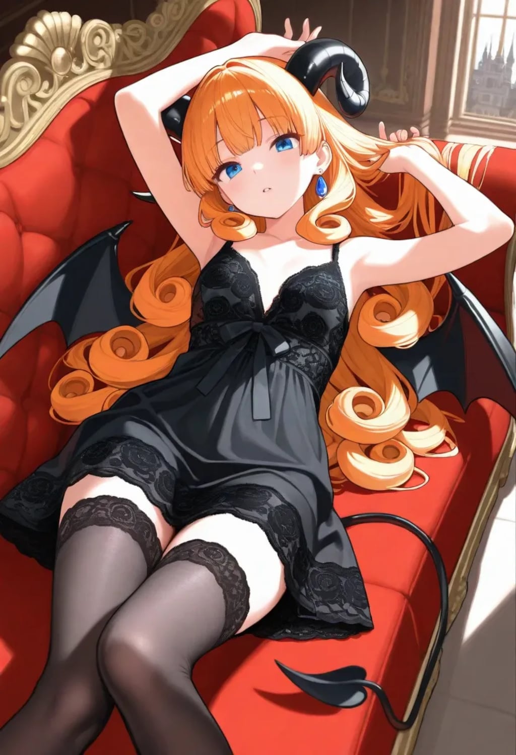 悪魔っ娘の黒と白《SeaArt》