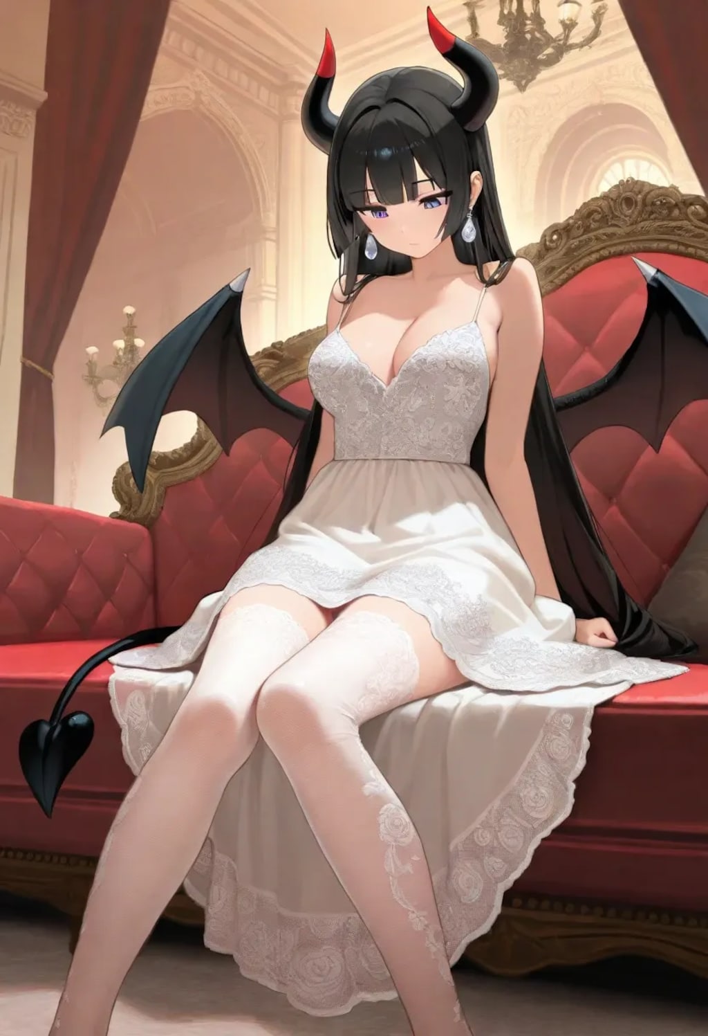 悪魔っ娘の黒と白《SeaArt》
