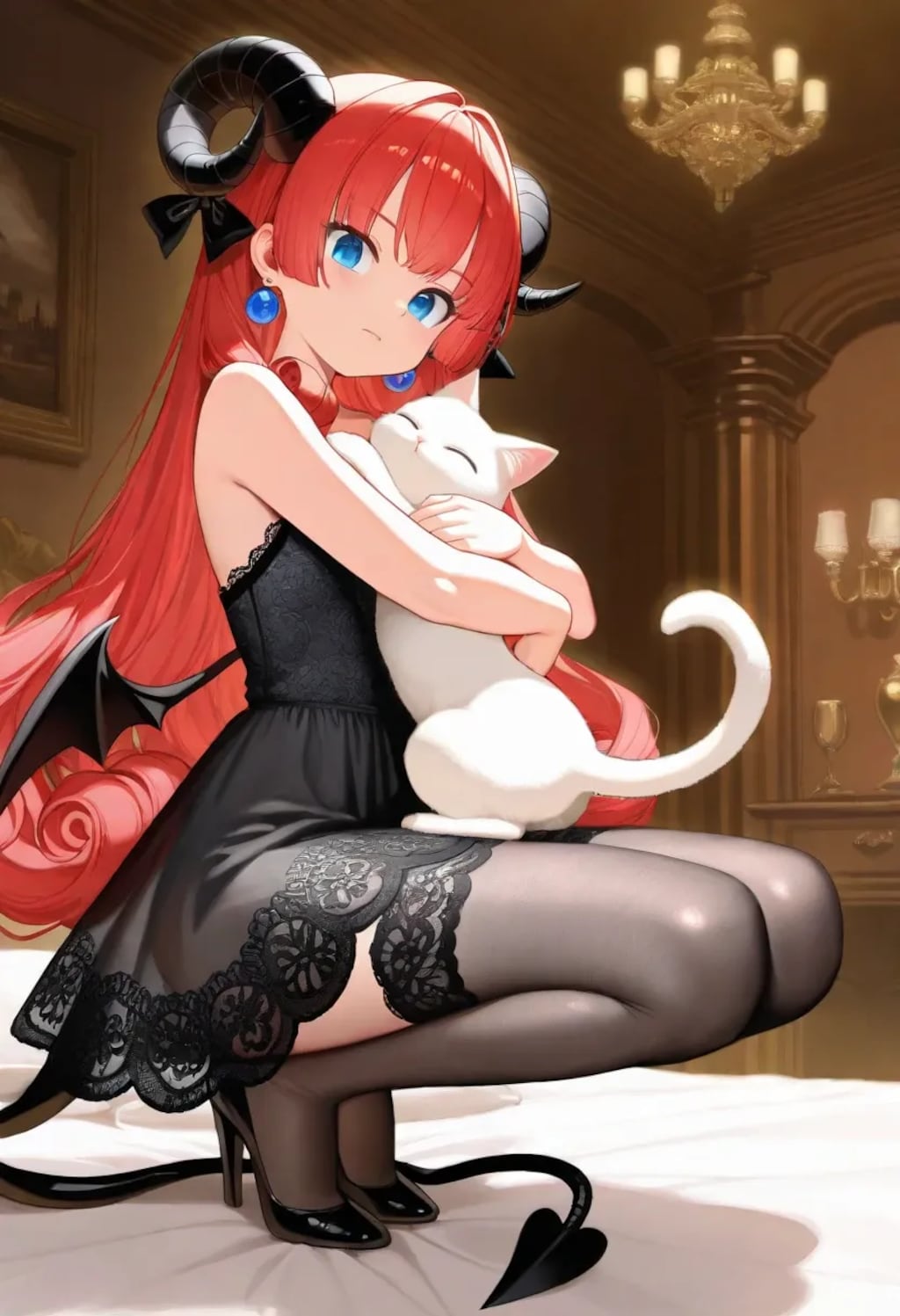 悪魔っ娘の黒と白《SeaArt》