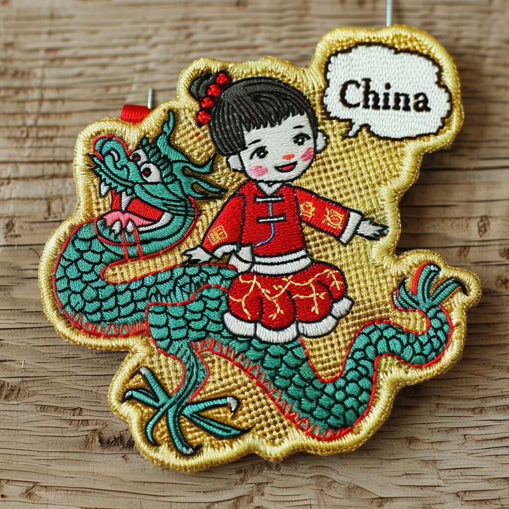 中国土産のワッペン