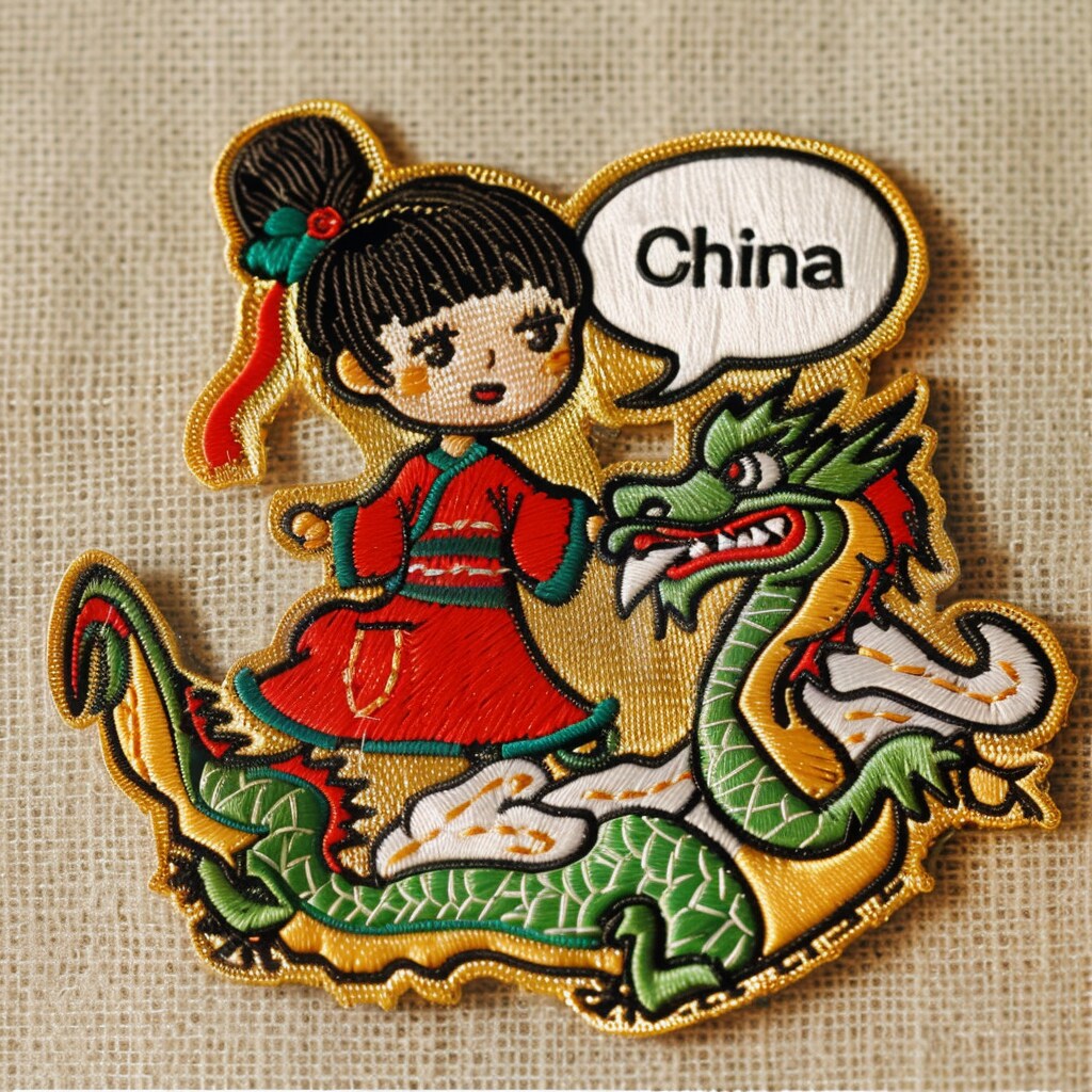 中国土産のワッペン