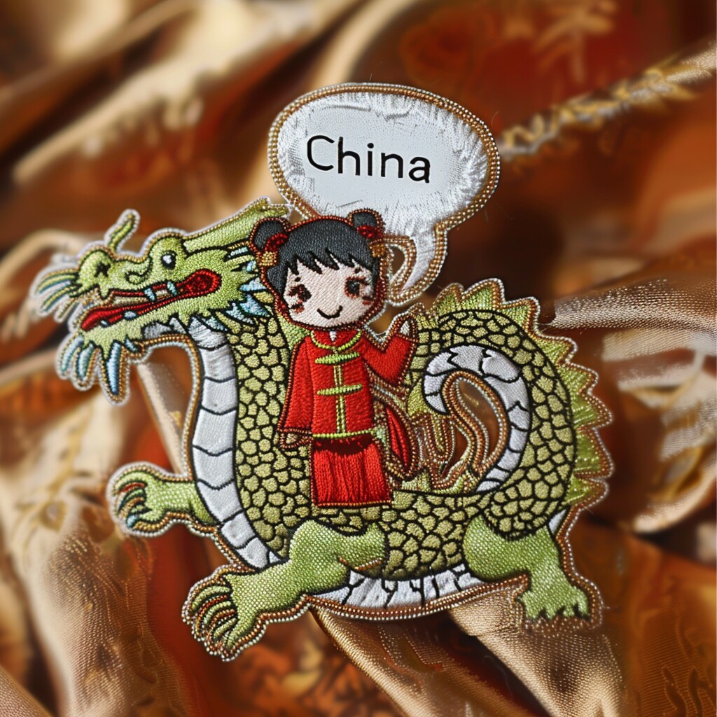 中国土産のワッペン