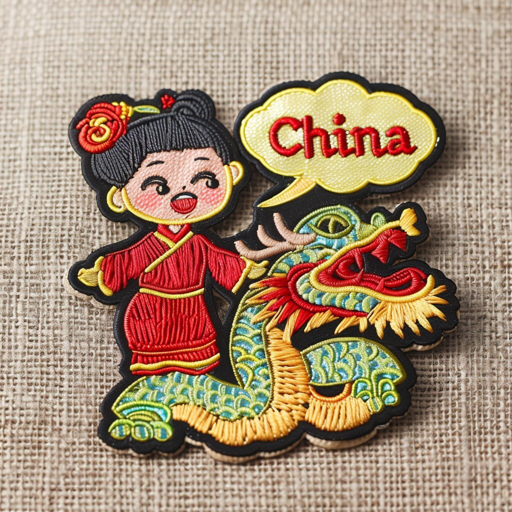 中国土産のワッペン