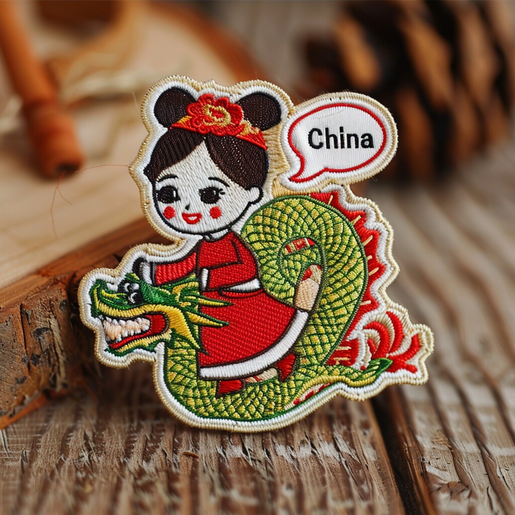 中国土産のワッペン