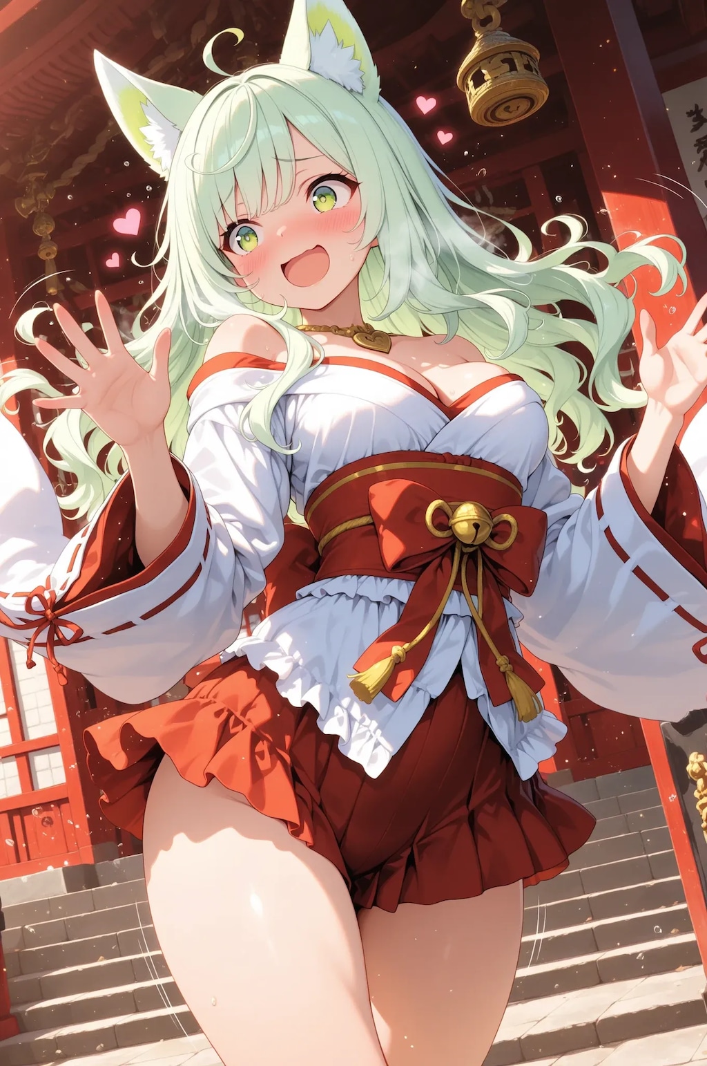 狐耳の巫女みぞれちゃん✨