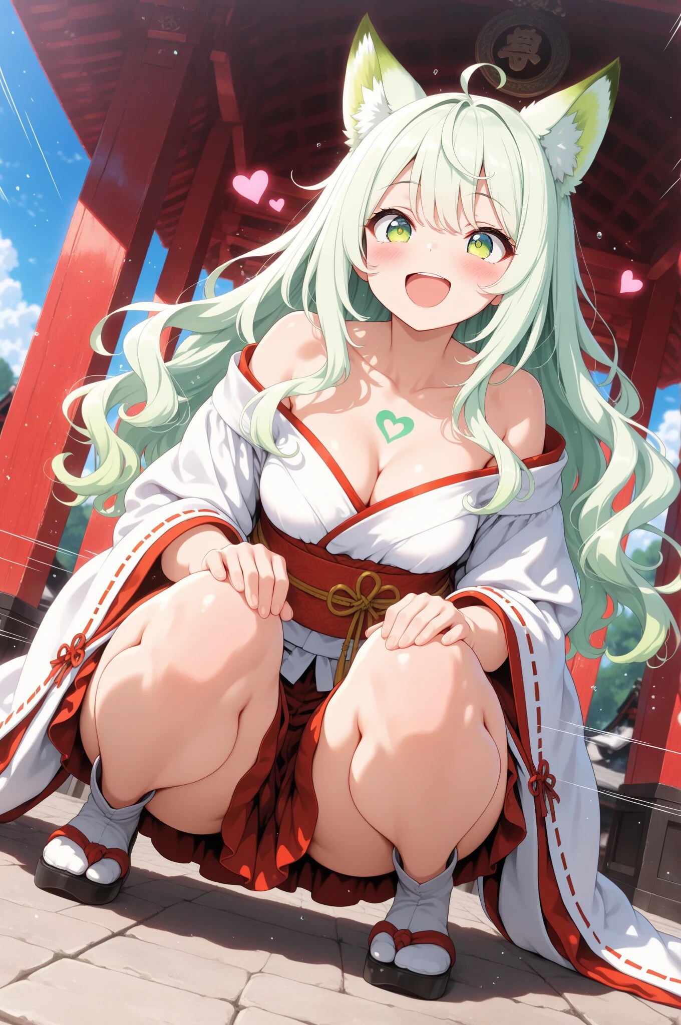 狐耳の巫女みぞれちゃん✨ | の人気AIイラスト・グラビア