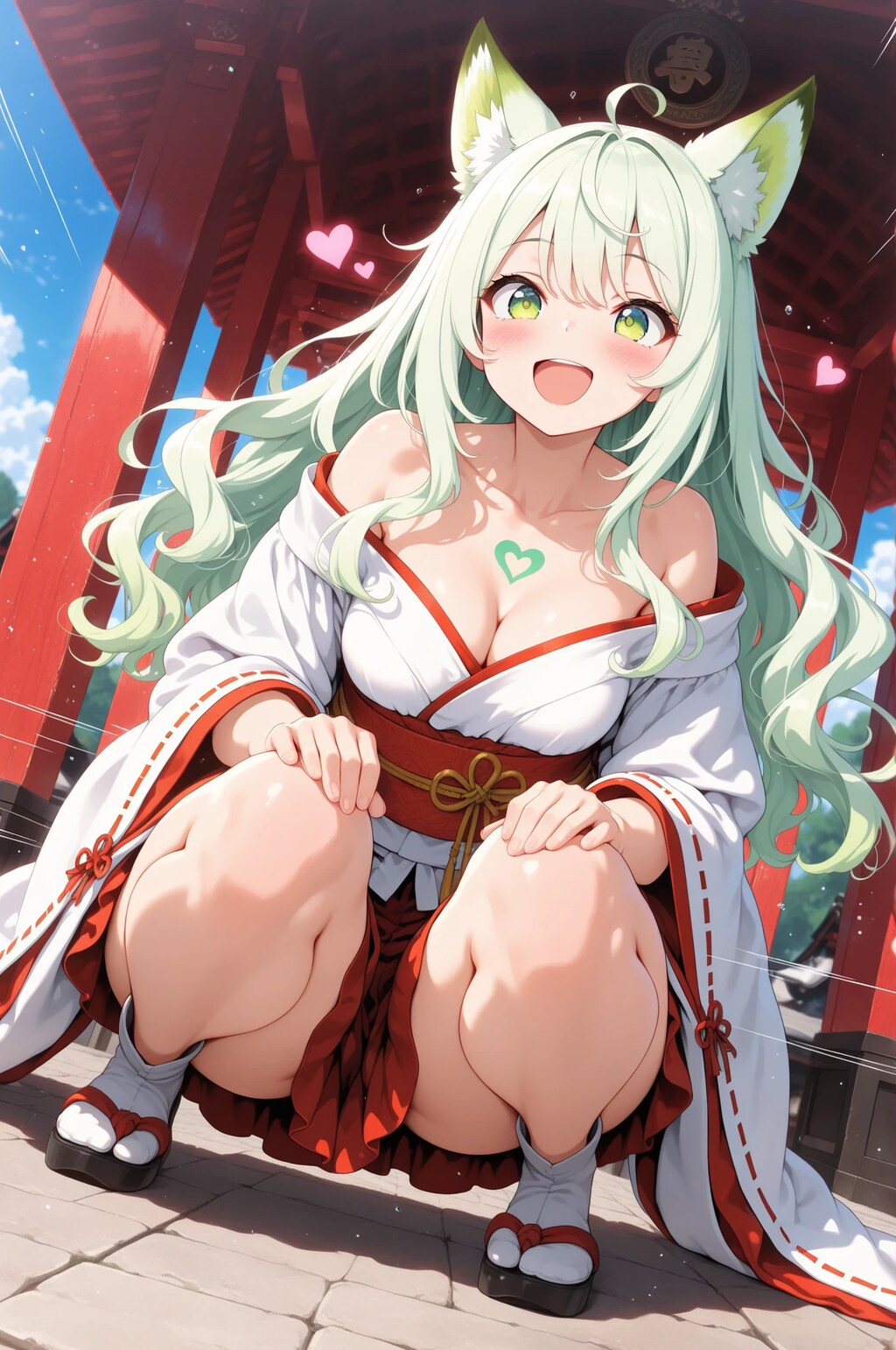 狐耳の巫女みぞれちゃん✨