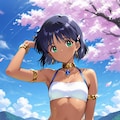 ふしぎの海のナディア（桜背景） 2枚目