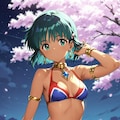 ふしぎの海のナディア（桜背景） 4枚目