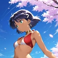 ふしぎの海のナディア（桜背景） 3枚目