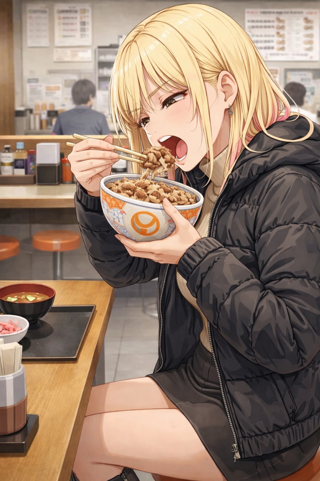 小説「ギャルと牛丼」 | の人気AIイラスト・グラビア