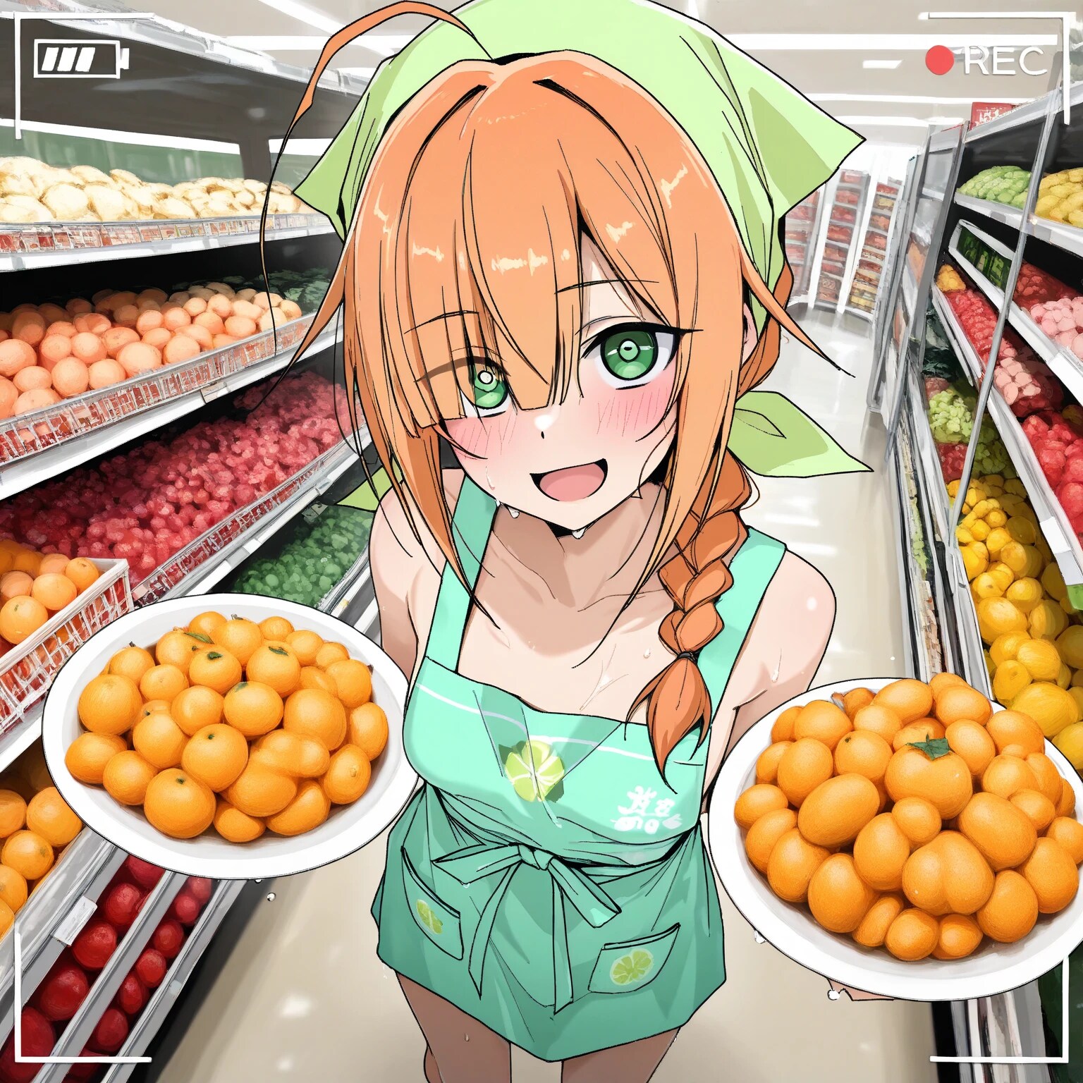 攻めた制服で試食を出してたら…