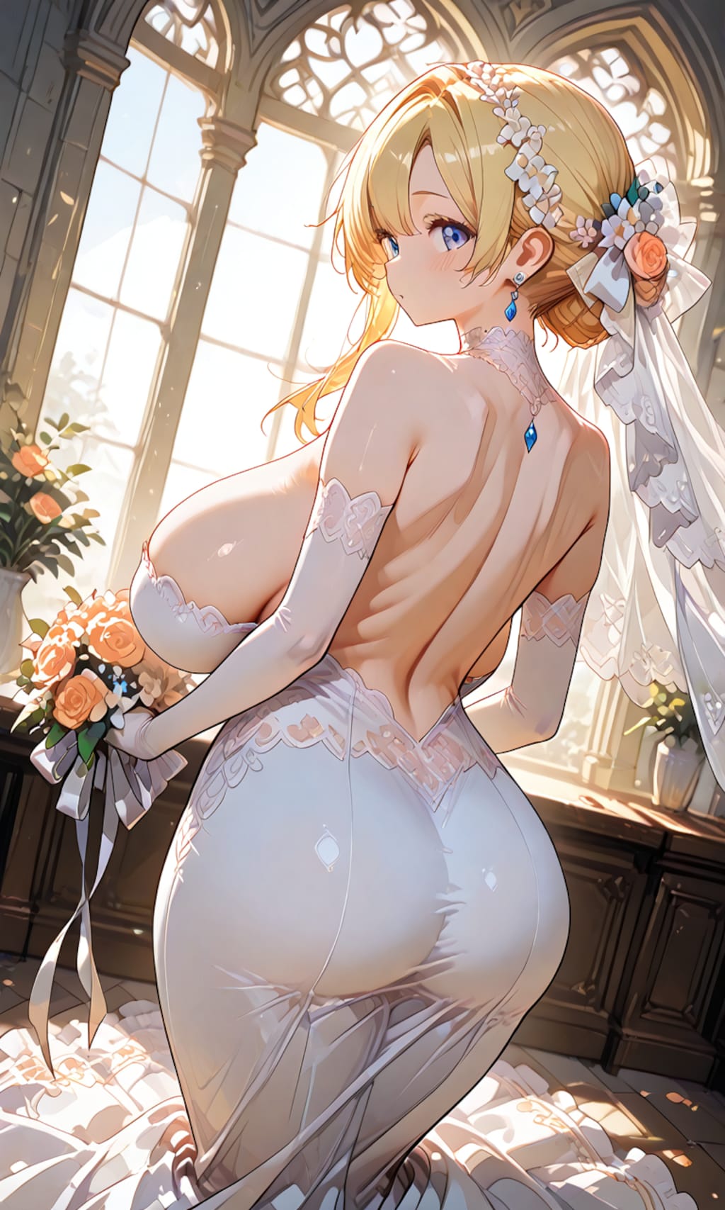 花嫁姿で
