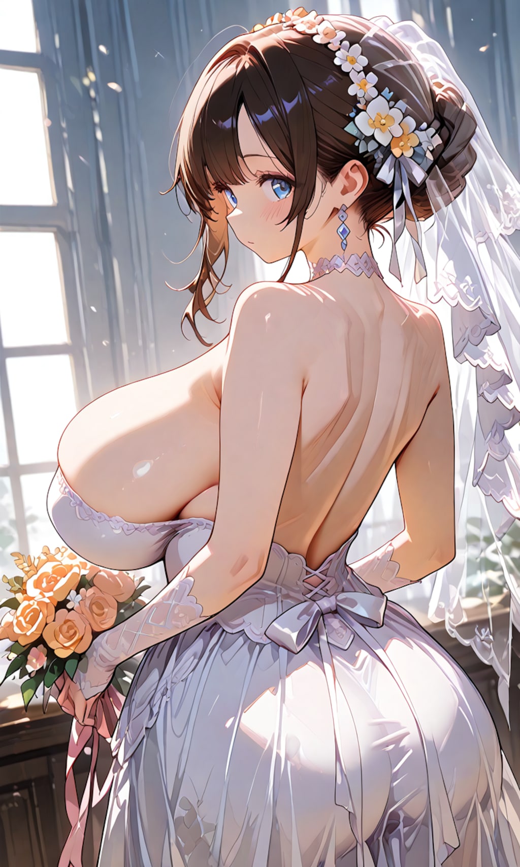 花嫁姿で