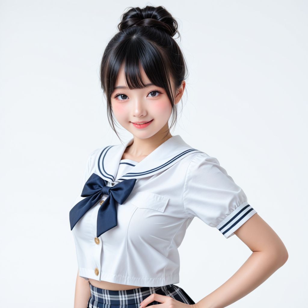 女子高生　お団子