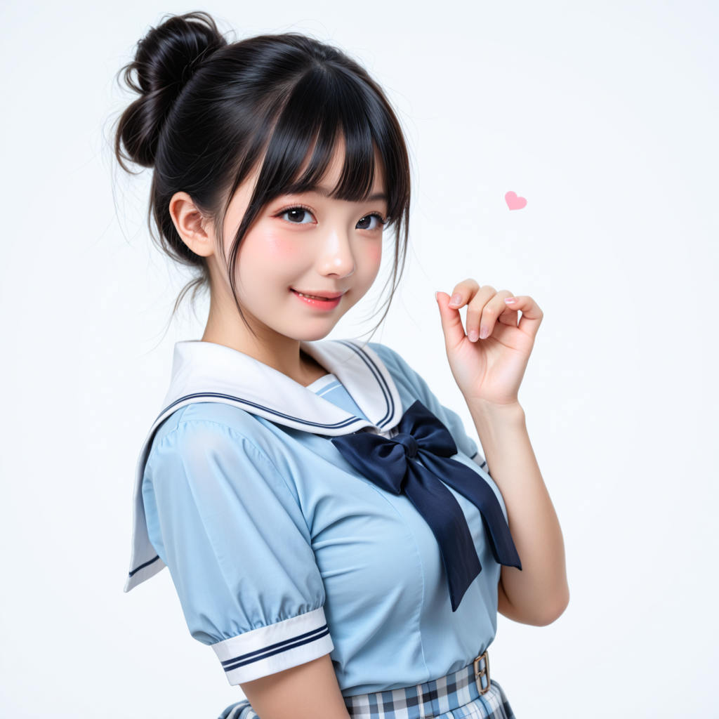 女子高生　お団子