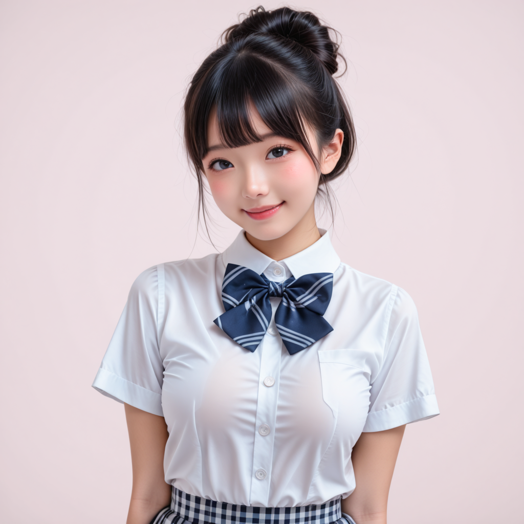 女子高生　お団子