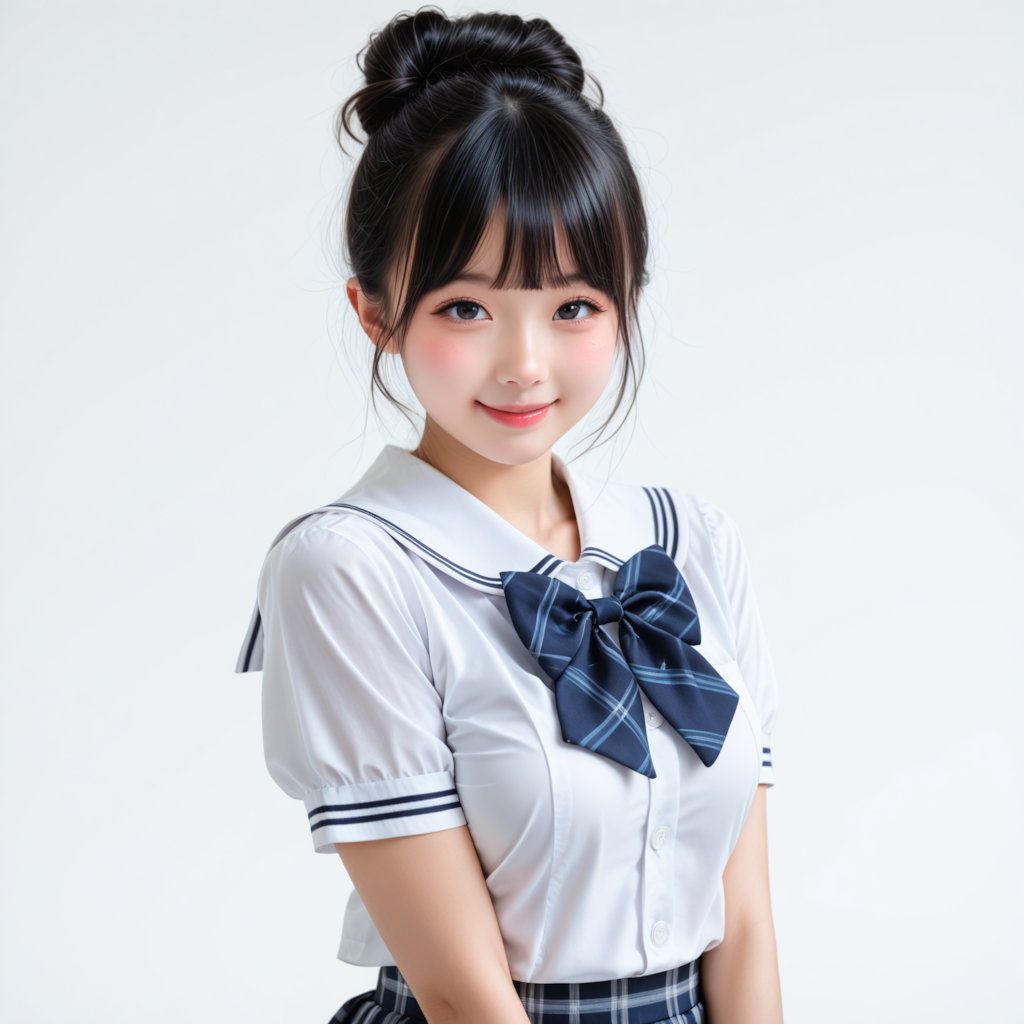 女子高生　お団子