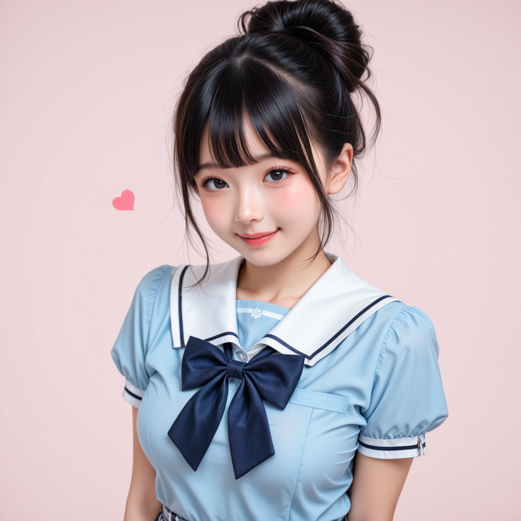 女子高生　お団子