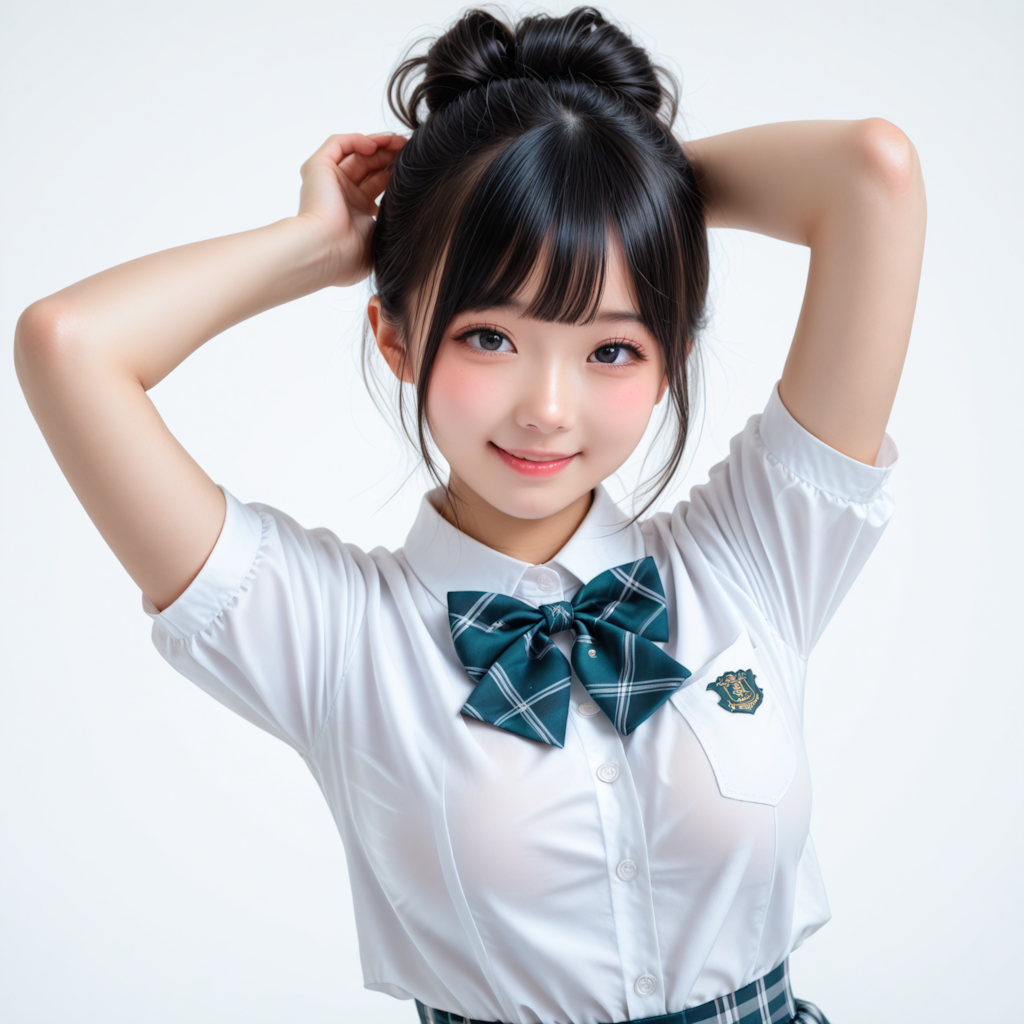 女子高生　お団子