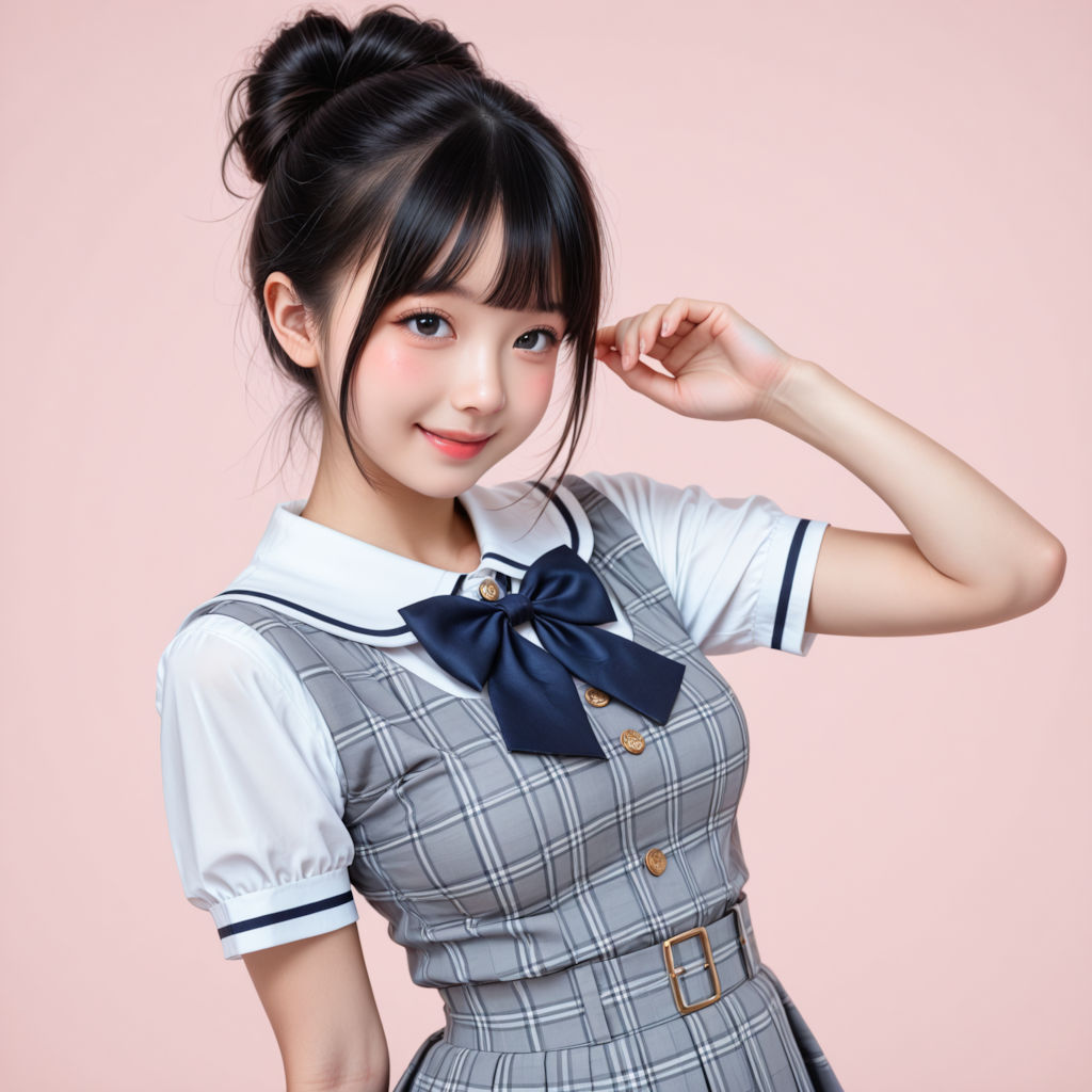 女子高生　お団子