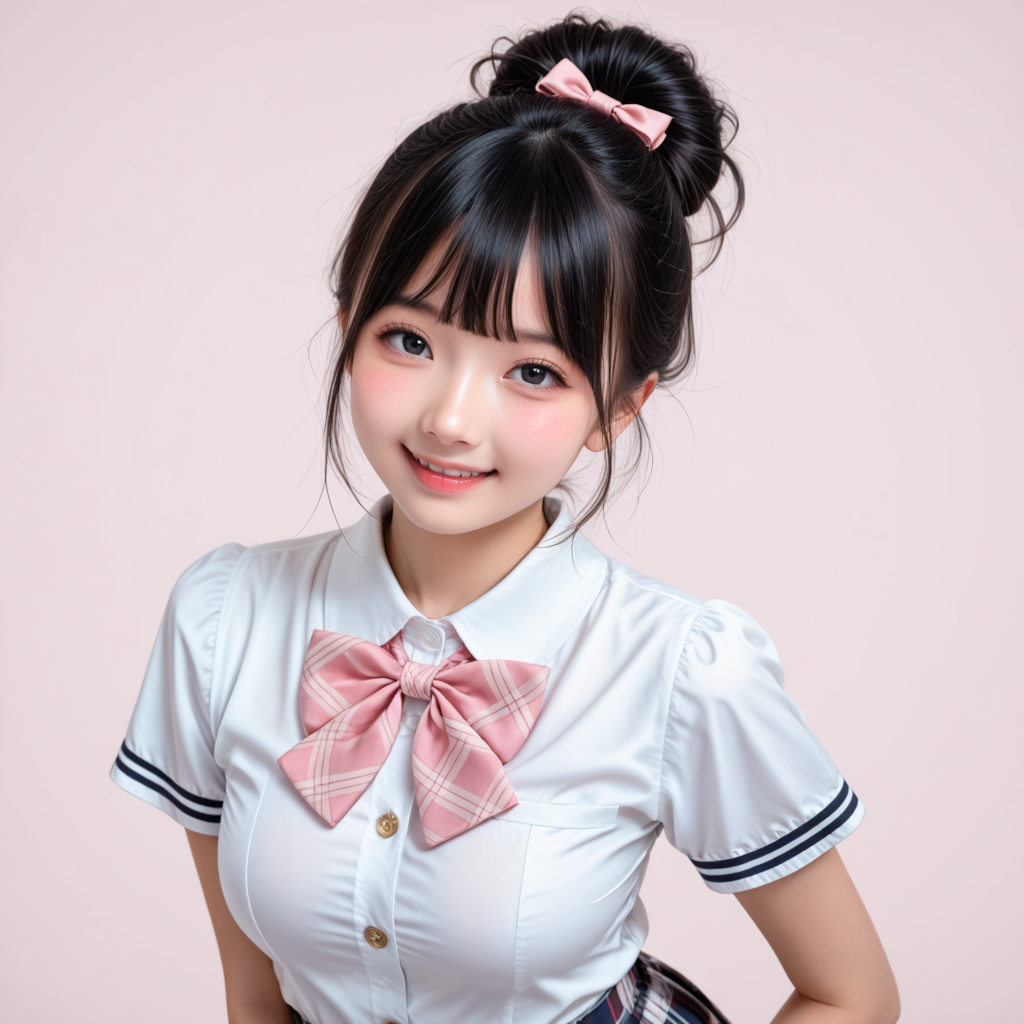 女子高生　お団子