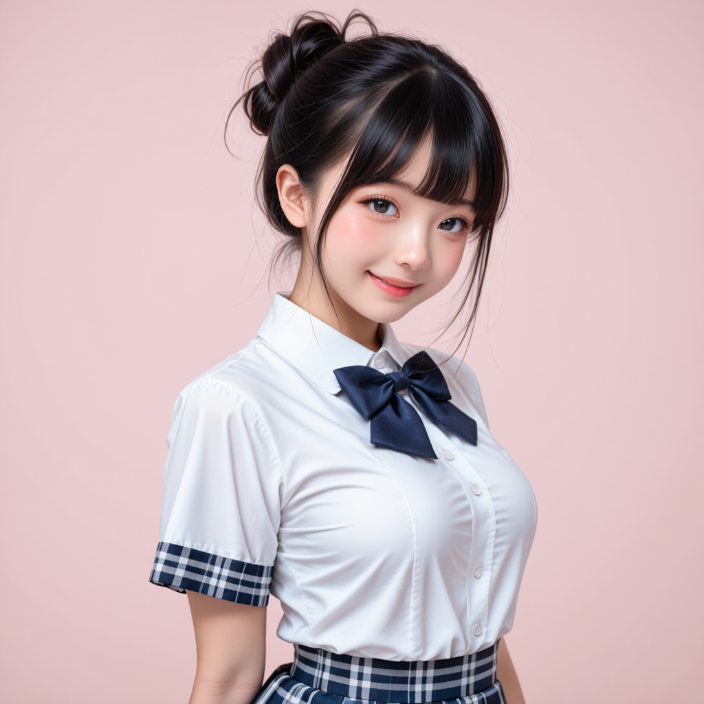 女子高生　お団子