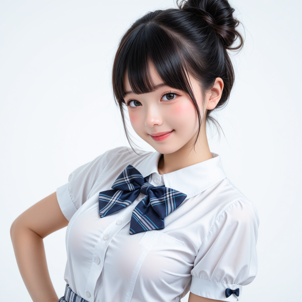 女子高生　お団子