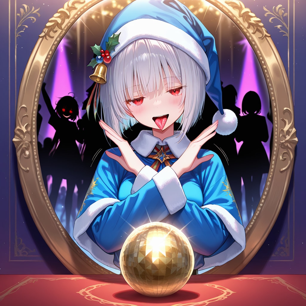 ブルーサンタの白髪ちゃん