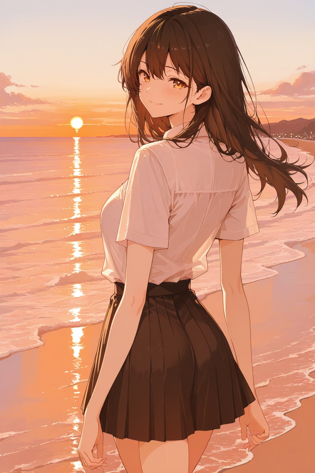 来年もまたこの浜辺で | の人気AIイラスト・グラビア