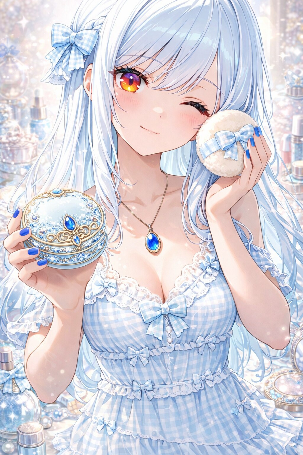Pale Blue Vanity