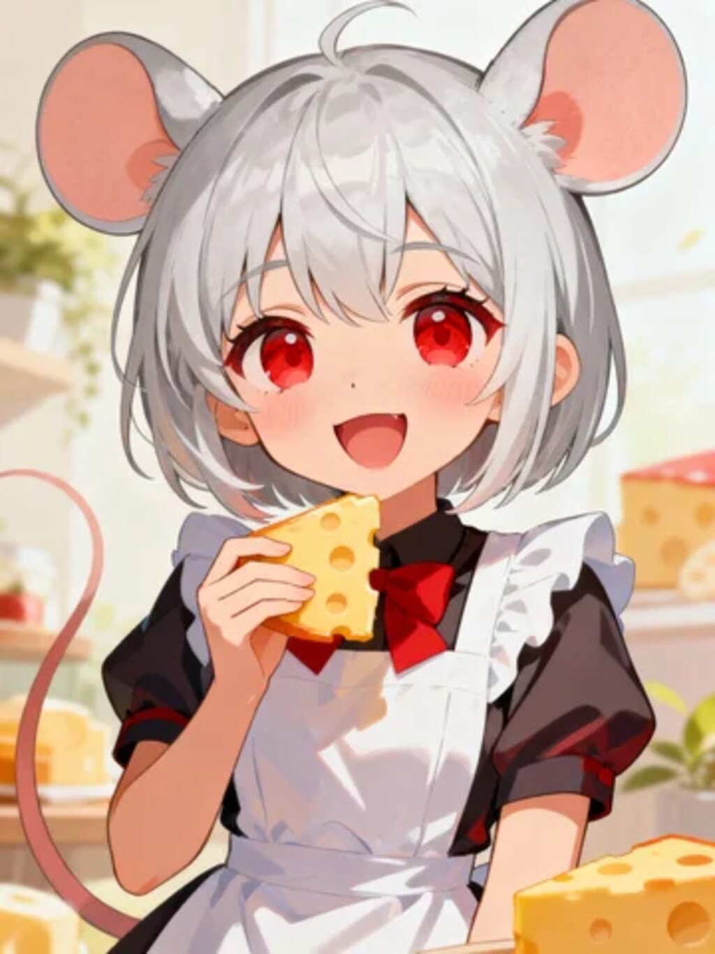 チーズを食べるポンコツネズミ