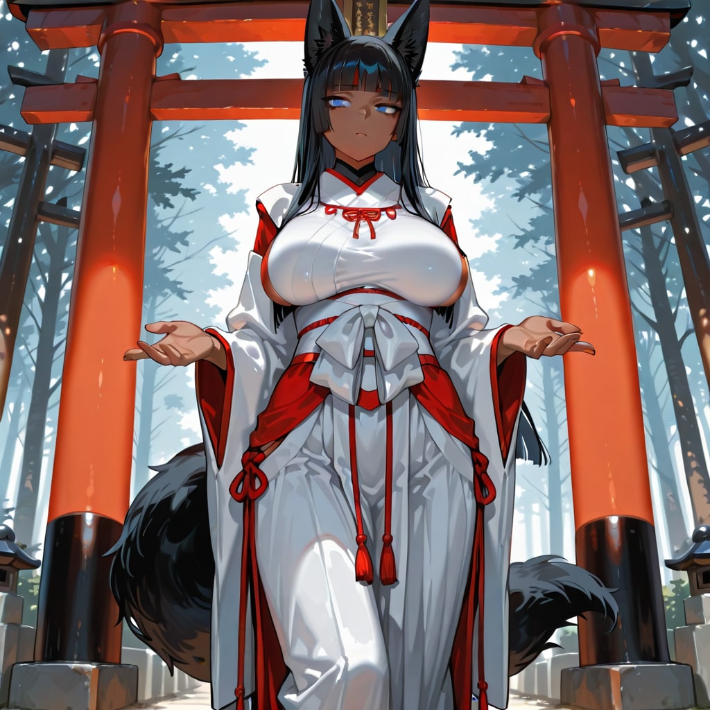 褐色狐巫女生成テスト2